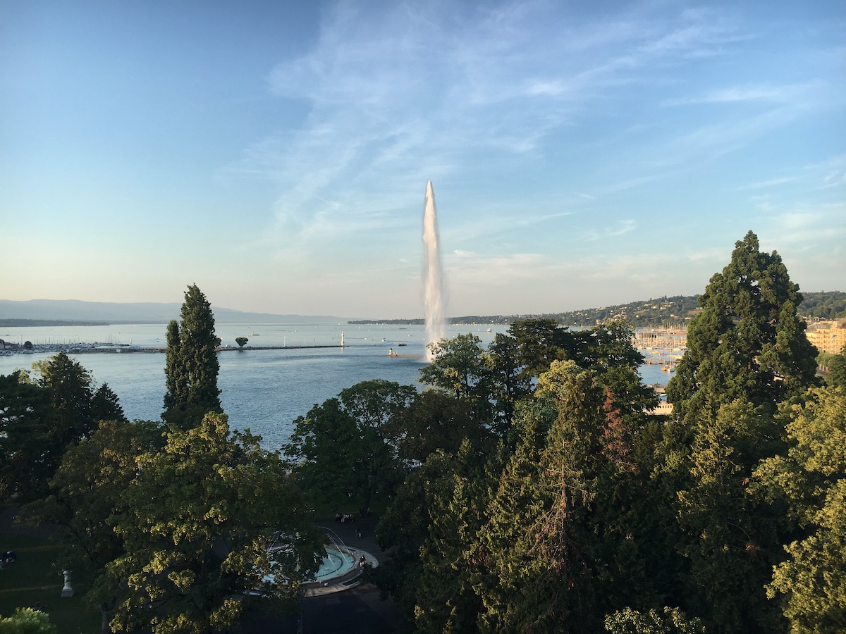 Aussicht vom Hotel Metropole in Genf